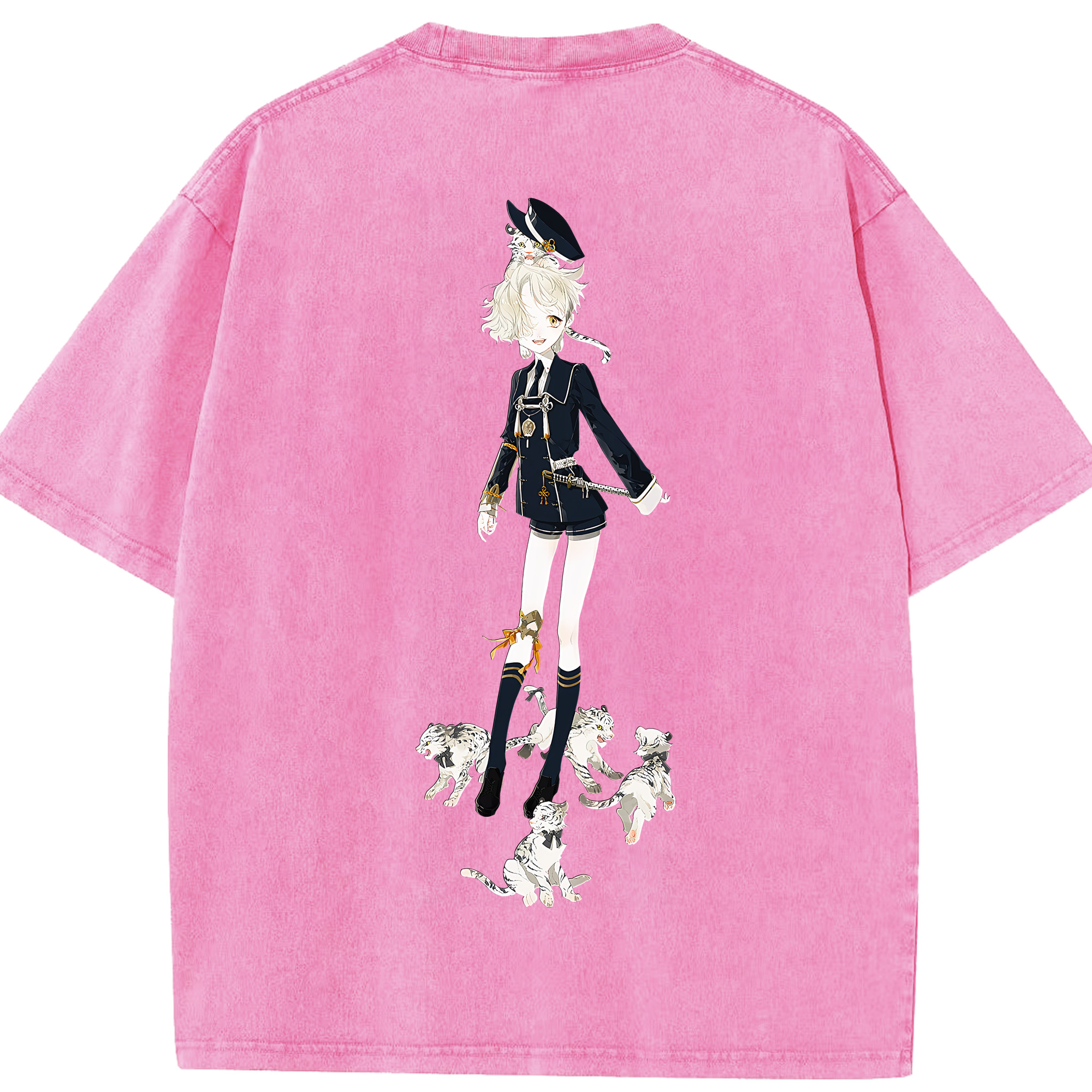 （画像用） 刀剣乱舞 Touken Ranbu 綿100% ヴィンテージ風 半袖Tシャツ（背面プリント）
